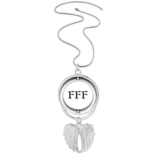 Collier pendentif ailes d'ange Fury of Single en acier pour homme et femme