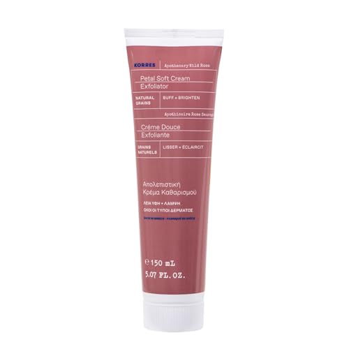 KORRES APOTHECARY WILD ROSE Sanfte Peeling-Creme für strahlende Haut, hautverfeinernde Gesichtspflege, dermatologisch getestet, vegan, 150 ml KORRES APOTHECARY WILD ROSE Sanfte Peeling-Creme für strahlende Haut, hautverfeinernde Gesichtspflege, dermatologisch getestet, vegan, 150 ml