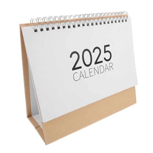 AGFELO 卓上カレンダー 折りたたみスタンド付き 年月始まり 年月対応 計画ノート兼用 厚紙仕様 インク滲み防止 デスク用コンパクトプラン