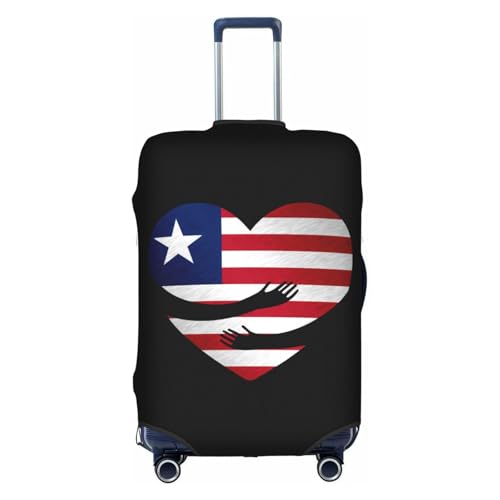 Travel Luggage Cover Liberia Liberian Flag Heart Fashion Washable Baggage Suitcase Protector Fit For Luggage Small