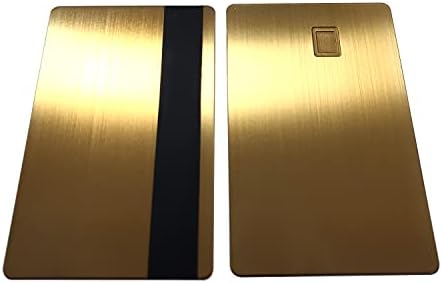 Stainless Steel Metal Credit Card Blank DIY, RIGG Brushed Gold Metal Card, 3.37