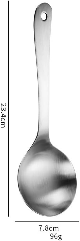 Silverware Flatware Set, 1/4/6/8/10/12 Pcs 304 Stainless Steel Thickened Soup Spoon Matte Soup Shell Restaurant Public Spoon Home Kitchen Hanging Long Handle Spoon(6 Pieces)