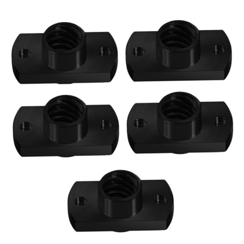 TOPPERFUN 5pcs Pom Nut Lead Screw Nut Replacement for Printer Parts Pitch Lead Stainless Steel Screw Machined Edges