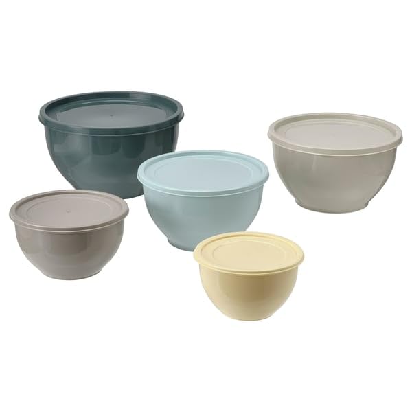 ProTuning GARNITYREN - Set di 5 ciotole con coperchio, colori misti