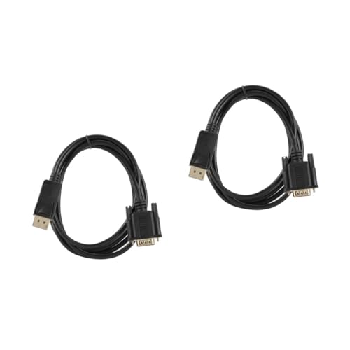 Mipcase 2pcs Replacement Displayport to Vga Cord 1.8m Long for Computers and Projectors Gold Plated