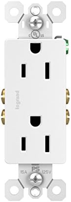 Legrand Radiant 15 Amp Decorator Duplex Outlet White 1 Pack
