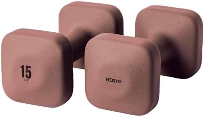 WeGym SafeGrip Square Dumbbells with Anti Slip Handles, Aesthetic Free Weights for Home Workouts, Stable Design Prevents Rolling during Floor Exercises 23