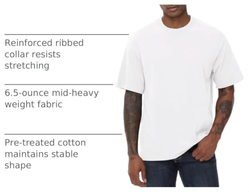 Image of KEEPSHOWING Mens Oversized Short Sleeve T-Shirts Cotton Loose Fit Tees