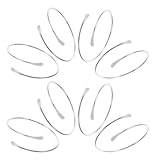 IMIKEYA Pulseras Ajustables de Alambre Ancho para Mujer, Brazaletes Abiertos Tipo Brazalete Envolvente, Color Plateado, 8 Piezas, Diseño Apilable para Brazo Superior, Joyería Minimalista