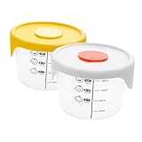 Toddmomy 2個ベビーフード容器 食品保存用 冷凍庫対応 電子レンジ使用可 蓋付き 簡単洗浄 取り出しやすい設計 離乳食用 野菜 果物 スナック保存に適した補助食品ボックス