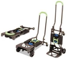 COSCO 2-in-1 Multi-Position Hand Truck and Cart, 16 5/8 X 12 3/4 X 49 1/4, Blue/Green