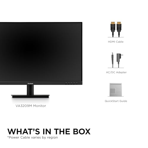 Image of ViewSonic VA3209M 32 Inch IPS Full HD 1080p Monitor with Thin Bezels, 75Hz, Eye Care, HDMI, VGA (Renewed)