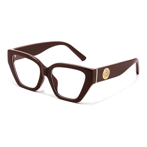 FEISEDY Women Cat Eye Blue Light Blocking Glasses Trendy Cateye Design for Daily Wear B0350