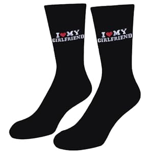Axxnism Gift for Boyfriend I Love My Girlfriend Socks Christmas Anniversary Birthday Valentines Gifts for Boyfriend Husband