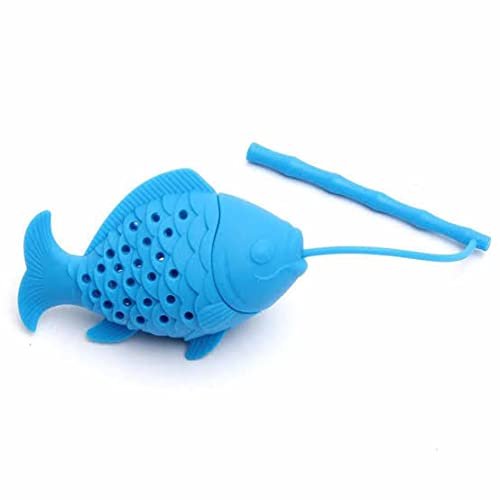 Radhikas Fine Teas and Whatnots - Fish Tea Infuser, Food Grade Silicone Tea Infuser, Filter, Ideal for Office Use, Brewing Loose Leaf Tea, Unique Shape, Specially for Mugs Cups and Teapots, Multicolour, For all types of Green Tea and Black Tea, Easy to Use