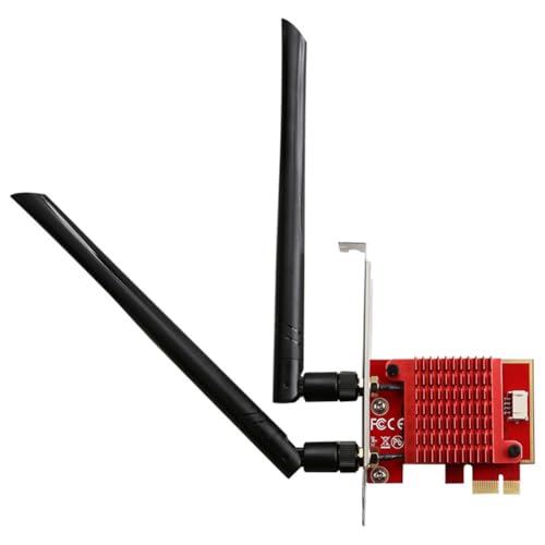 Nsssunnre WiFi 6 AX210 Adaptador de Red Inalámbrica PCIe Tarjeta de Red Inalámbrica Tri Banda 2,4G/5,0G/5,8 GHz 5374Mbps Tarjeta WiFi para Win10