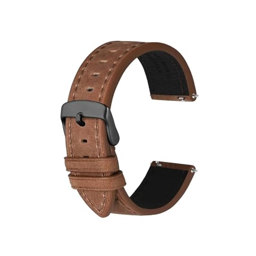 Bracelet de montre en cuir bord laqué disponible en 18 mm 19 mm 20 mm 21 mm 22 mm