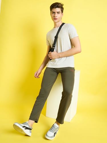 Image of bearbrother Men's Regular Fit Solid Trackpants