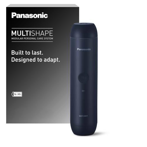 Panasonic Multishape Er-Cbn1 Unità Principale Con Batteria Ni-Mh, Da Utilizzare Con Accessori Per Regolabarba e Capelli, Detail Trimmer, Rasoio, Spazzolino Elettrico, Nero