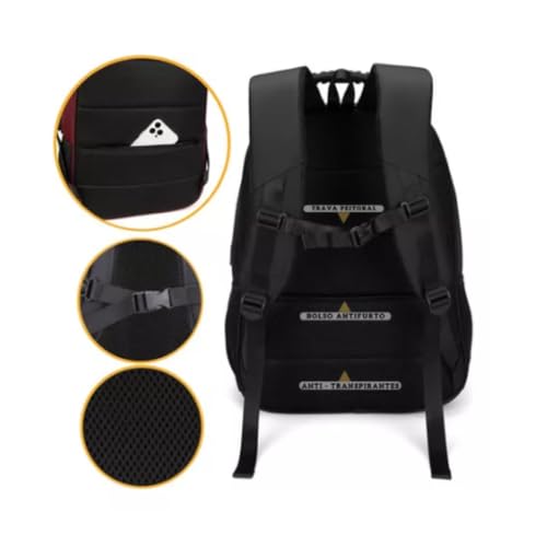 Mochila Grande Reforçada Masculina Feminina Executiva Para Notebook Bolsa Anti Furto Impermeável Esc