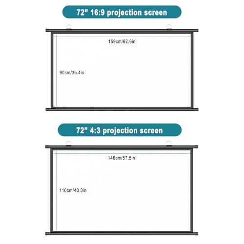 Pantalla Manual de Proyección 72" 4:3 Blanco miniatura 7