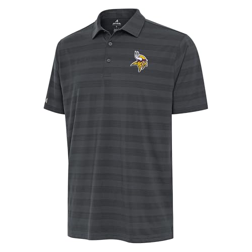 Antigua Men's Pewter Minnesota Vikings Tunnel Polo
