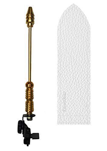 EncoreAuto Golden Car Light Flag Rod with Universal Bracket and Cover (White) for All Car Models/Judgement Rod/Corner Rod