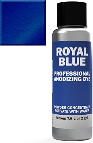 Professional Aluminum Anodizing Pigment Dyes | Blue E-G | Light to Rich Blue | Powder Concentrate Makes 7.6 Liters or 2 Gallons