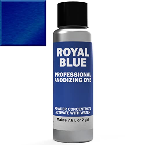 Professional Aluminum Anodizing Pigment Dyes | Blue E-G | Light to Rich Blue | Powder Concentrate Makes 7.6 Liters or 2 Gallons