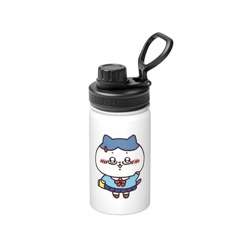 ステンレスカップ ちいかわ ハチワレ コーヒーカップ 大容量 保温 保冷 直飲み 真空断熱 蓋付き 水筒 マグボトル かわいい キャラクター 車載 持ち運びやすい ビール 家庭用 車用 オフィス プレゼント 350ml