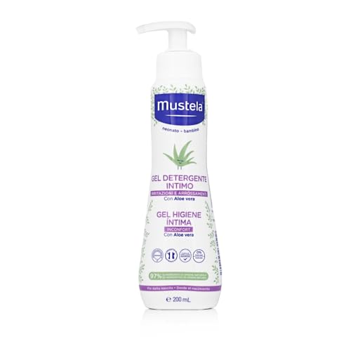 Mustela Gel Higiene Íntima, Cambio Pañal, con Perseosa de Aguacate BIO, Bebés y Niños - Limpia suavemente la zona íntima, 97% Ingredientes de Origen Natural (200ml)