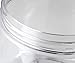 6 oz Clear Plastic Jar with Black Smooth Lids (6 Pack)