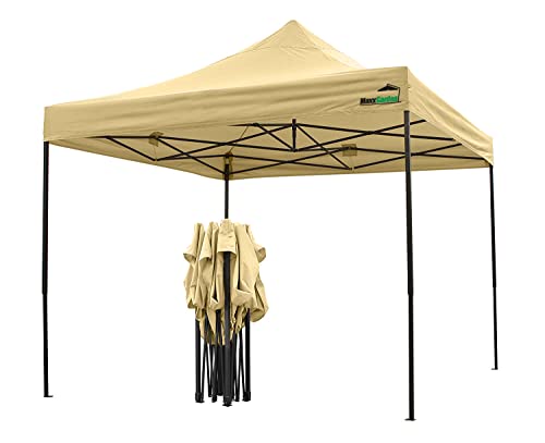 MaxxGarden Tonnelle de Jardin 3x3m - imperméable - Pop-up - INCL. Sac - Protection UV 50+ - Gazebo Pliable Tente de Jardin Tente de fête - Beige Cover