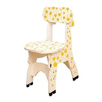 VALICLUD Kids Chair Wooden Giraffe Back Stool Small Wooden Seat for Children Reinforced Tip-Resistant Design Easy to Assemble Nursery Classroom Toddler Furniture