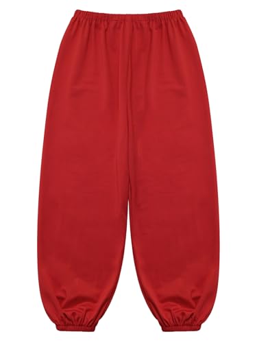Hansber Kids Unisex Casual Harem Pants Hip Hop Dance Pants Casual Baggy Jogger Pants Kung Fu Practice Trousers3
