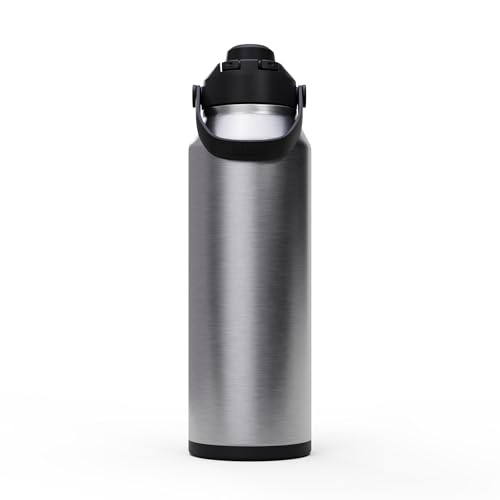 Image of CamelBak Thrive Chug Insulated Stainless Steel Water Bottle, Cold Retention with High Flow Lid for Everyday Hydration and Active Use, 40oz, Stainless