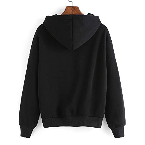 Sudadera para Mujer,riou Sudadera con Capucha Adolescentes Chica Estampado Amor Manga Larga Tops Suéter Abrigo Jersey Mujer Otoño-Invierno Camiseta Hoodie Pullover - imagen 3