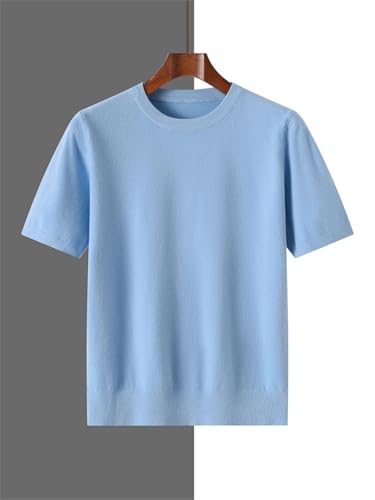 Men's Pullover Sweaters Short Sleeved Comfortable and Breathable Knitted Thin Casual Tops2