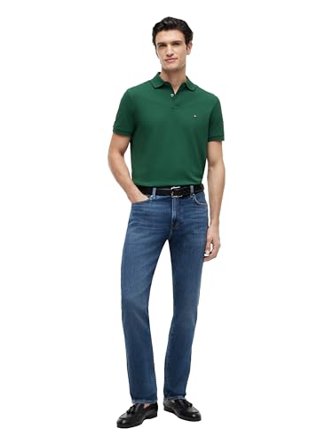 Image of Tommy Hilfiger Men's Short Sleeve Polo Shirts in Regular Fit With Stretch and Organic Pique Cotton