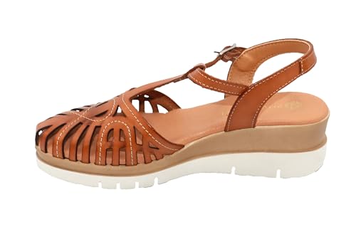 Eric Michael Women's Rose Wedge Sandal Buckle Shoe3