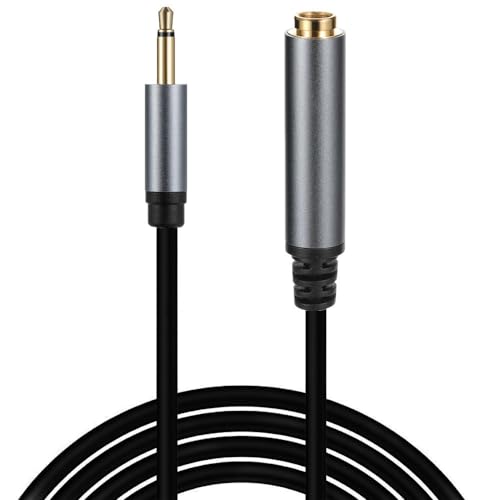 Cable de extensión Jack 6.35mm hembra a 3.5mm macho 0.98ft mono