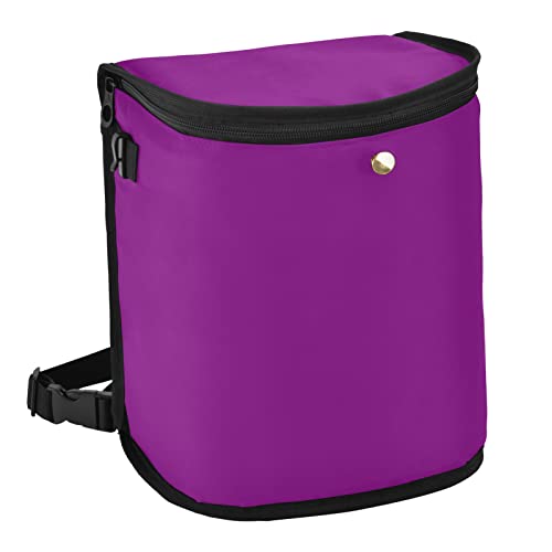 Image of Wudan Small Car Trash Can Purple Accessories for Garbage Storage Organizer with Lid Waterproof Portable Auto and Truck Interior Seat Bin