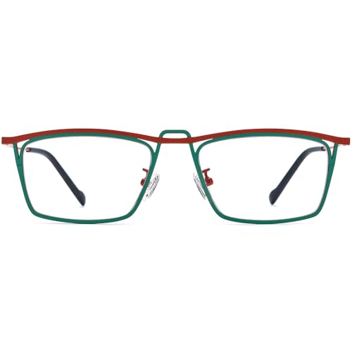 Image of FONEX Pure Titanium Glasses Frame Men Square Magnet Clip On Eyeglasses with Polarized Lens
