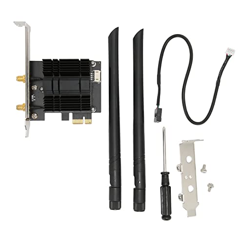 Adaptador inalámbrico PCI Express de doble banda, tarjeta WiFi PCIE para escritorio soporte AC1300Mbps versión 4.2 para PC Gaming miniatura 6