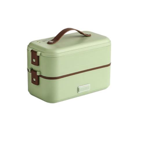 AOPIPI 電気弁当箱、二重/三重層、加熱、ステンレススチール、電圧110V、ポータブル、対流加熱、自動短絡、保温、小さなスペース、和風、学生やオフィスワーカーに適しています (B,2階)