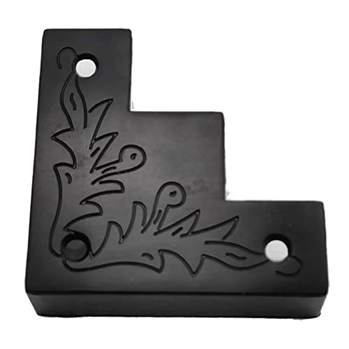 Foxwake 3 3/8In Black Metal Corner Protector Decorative Wood Funiture cover