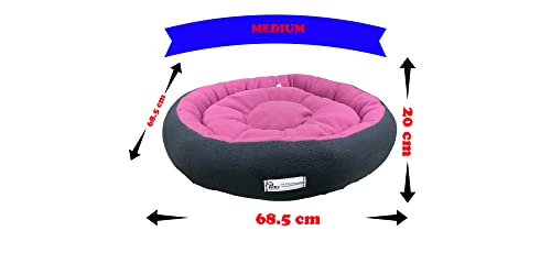 Image of Premium Medium Size Dog Bed for Medium Dogs and Puppies Anti Skid Bottom Washable Orthopedic Big Dog /cat Beds Pink /Black