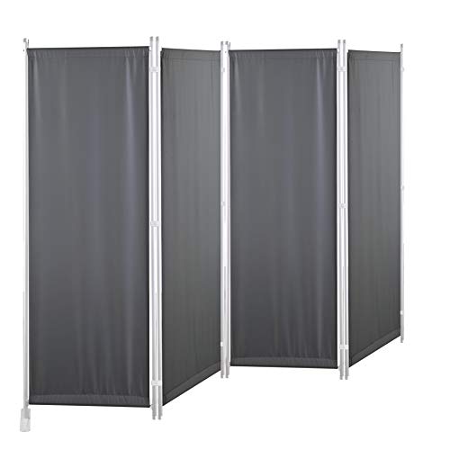 4 Panel Partition Room Dividers Folding Privacy Screen Temporary Wall Divider Freestanding Room Separator (Grey) 4 Panel Partition Room Dividers Folding Privacy Screen Temporary Wall Divider Freestanding Room Separator (Grey)