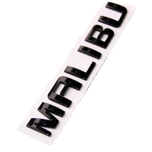 Image of 2Pack for Malibu Nameplate Letter Emblem Badge Glossy Compatible with Malibu /Gloss Black