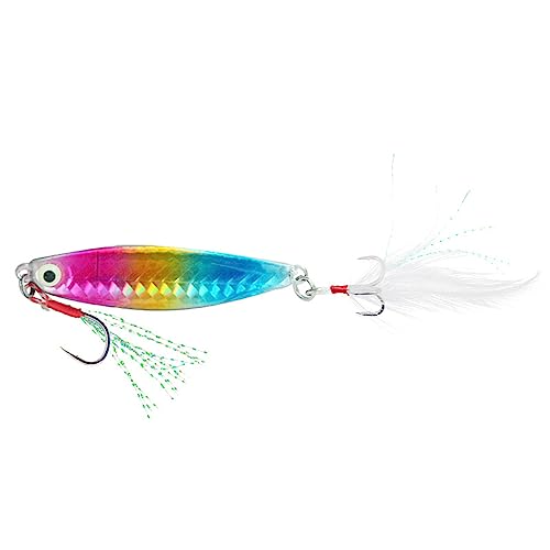 6 Pack 30g Metal Fishing Jigs - Beach Casting Lures for Mackerel, Cod, Sea Bass, Pike - Stinger Spinner Lures - Image 6